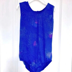Girl’s Bright Blue Sparkle One Piece Swimsuit Size 10